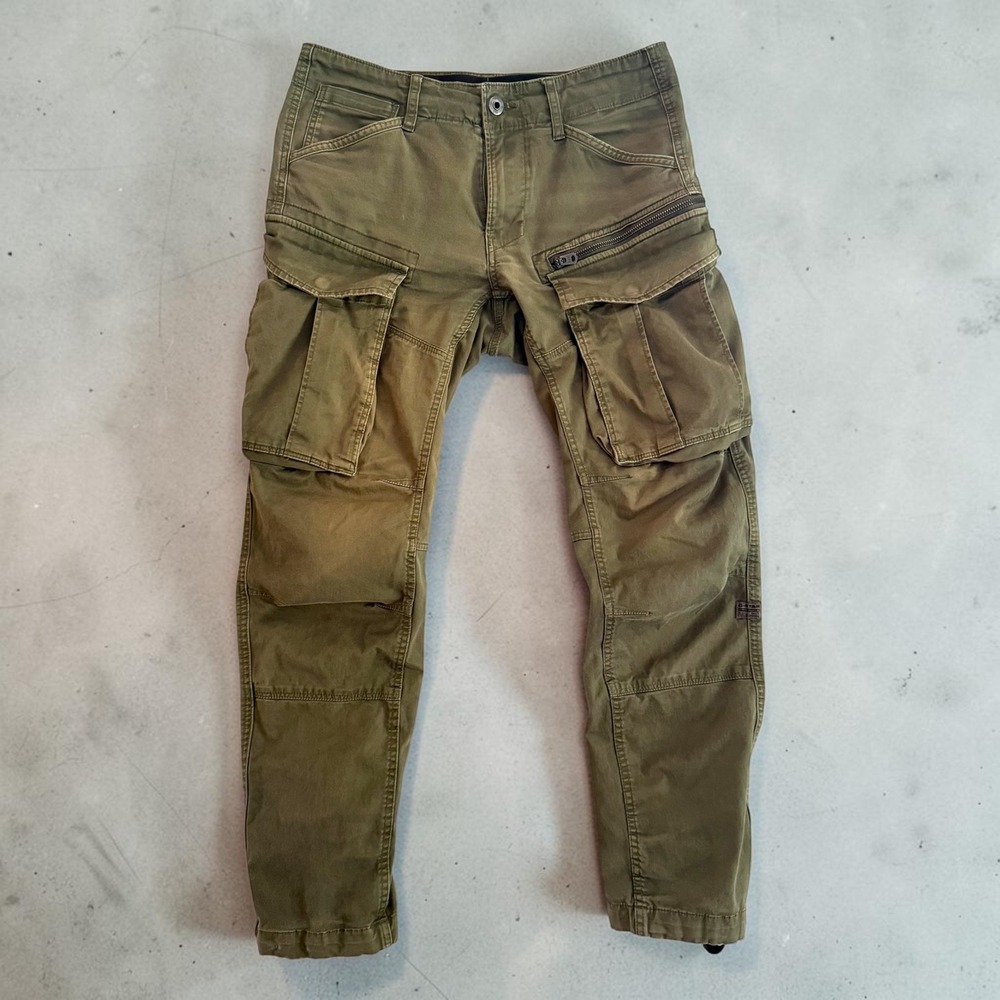 G-Star RAW Rovic Zip 3D Tapered Cargo Pants Mens 30x32 Olive Green Tactical BDU